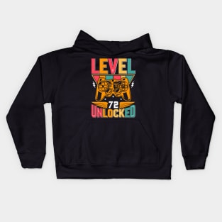 Level 72 Unlocked Awesome Since 1951 Funny Gamer Birthday Kids Hoodie